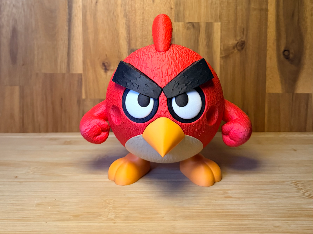 Angry Birds Red (Kırmızı) Dekoratif Figür - Özel Dokulu Tasarım (17cm) küçük görsel