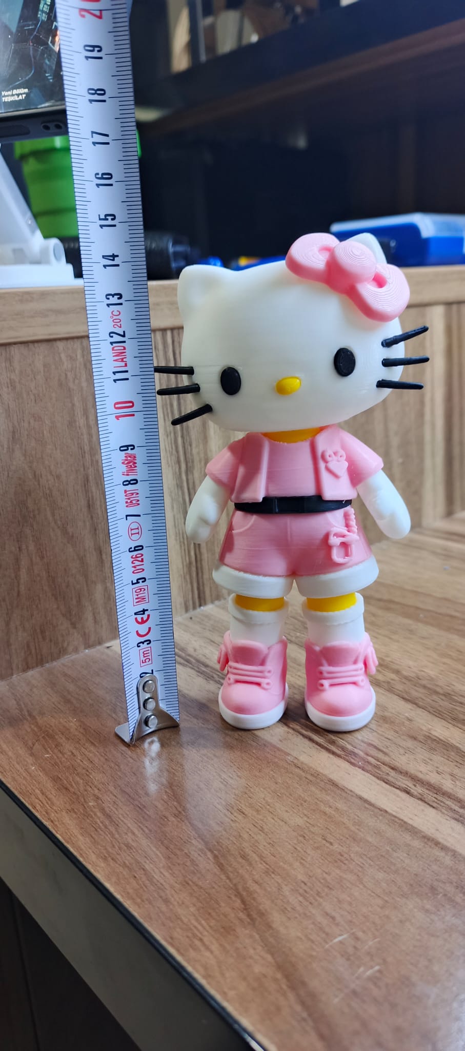 Hello Kitty Street Style Figür - 14 cm Özel Tasarım 3D Baskı