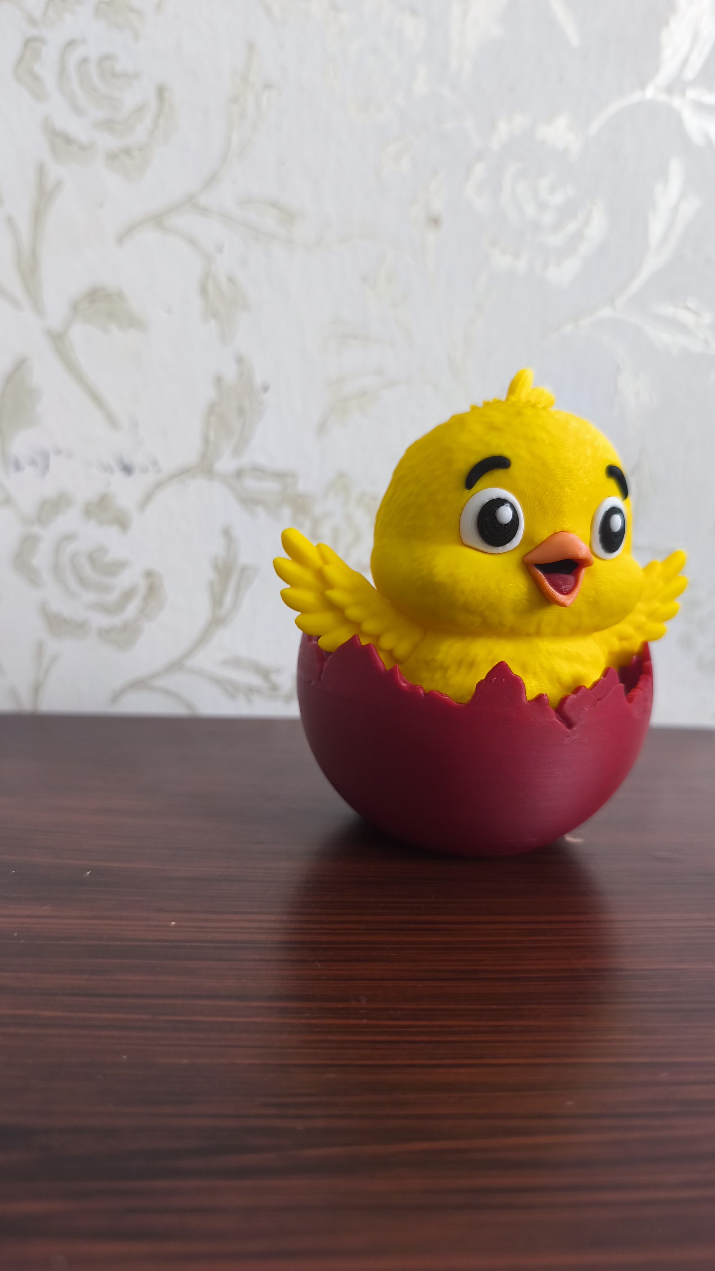 Yumurtadan Çıkan Sevimli Civciv Figürü - 11,5 cm 3D Baskı küçük görsel