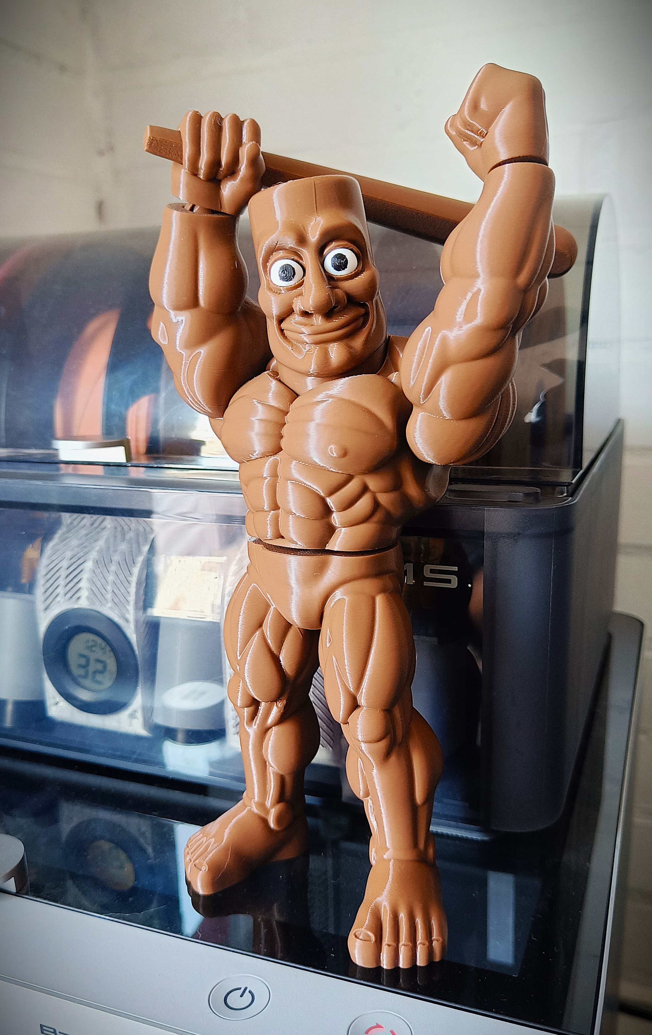 Süper Kaslı Karakter: 21 cm Özel Tasarım 3D Koleksiyon Figürü küçük görsel