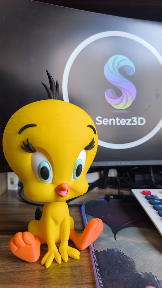 Looney Tunes Tweety Dekoratif Figür - 23 cm Premium 3D Baskı