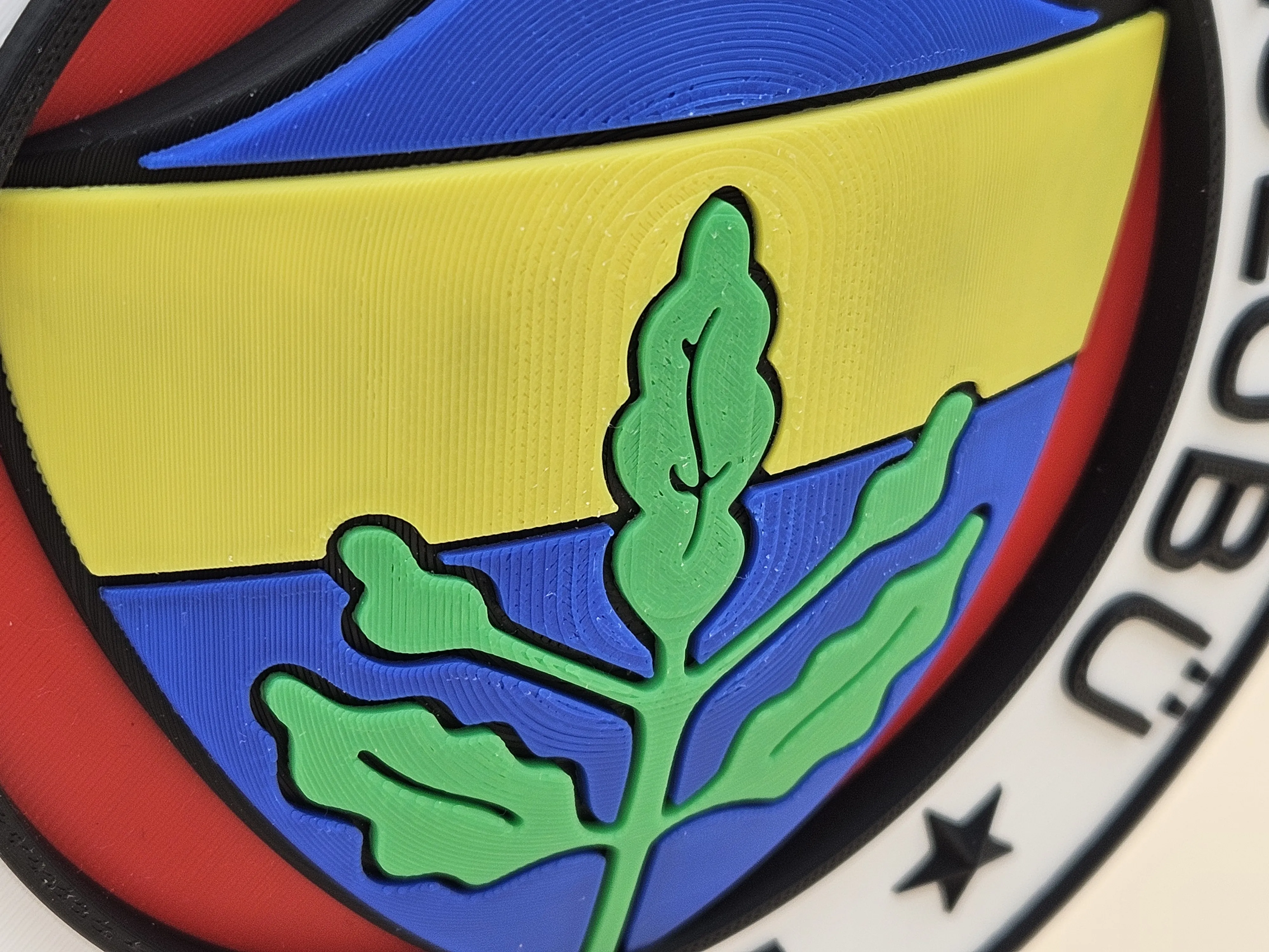 Sentez3D Özel: Stantlı Fenerbahçe Arması Dekoratif Masaüstü Aksesuarı küçük görsel